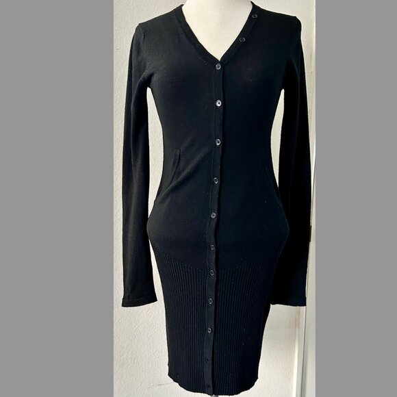 BCBG MAXAZRIA sweater dress button up long Cardigan XS - Picture 3 of 8